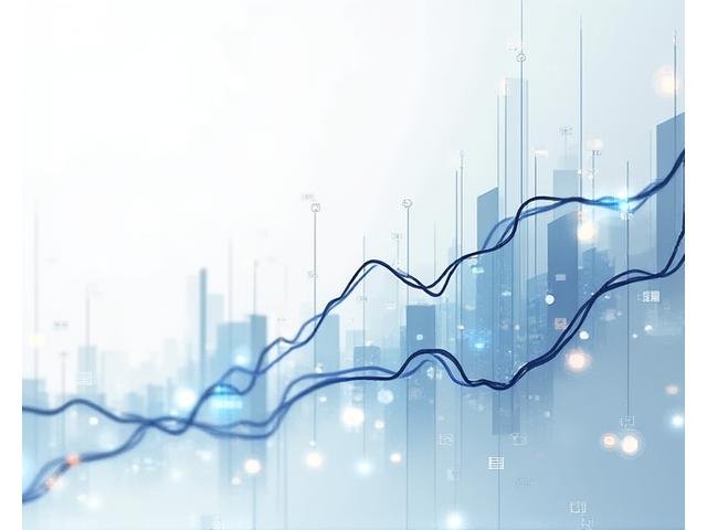 Abstract visualisatie van data-analyse en strategie